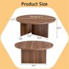 RISOKEYS 31.5" Round MDF Coffee Table - Modern Minimalist & Nordic Elegance Coffee Table for Living Room, Office, and Leisure Area - 3 of 4