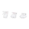 Transpac Resin 5.5 in. White Easter Sculpted Bunny Figurines in Crate Set of 12 - 3 of 4