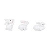 Transpac Resin 5.5 in. White Easter Sculpted Bunny Figurines in Crate Set of 12 - image 3 of 4