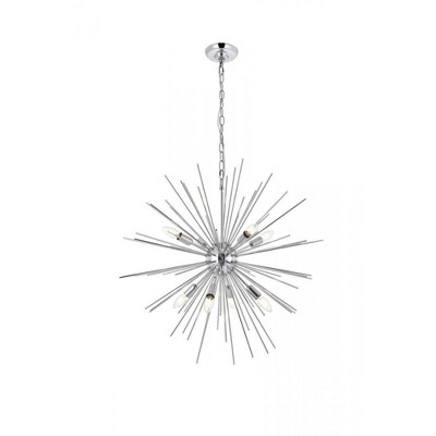 Elegant Lighting Timber 8 light Chrome Pendant