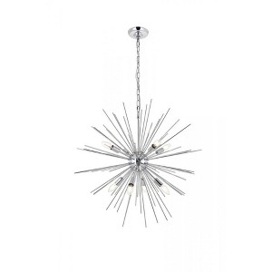 Elegant Lighting Timber 8 light Chrome Pendant - 1 of 4