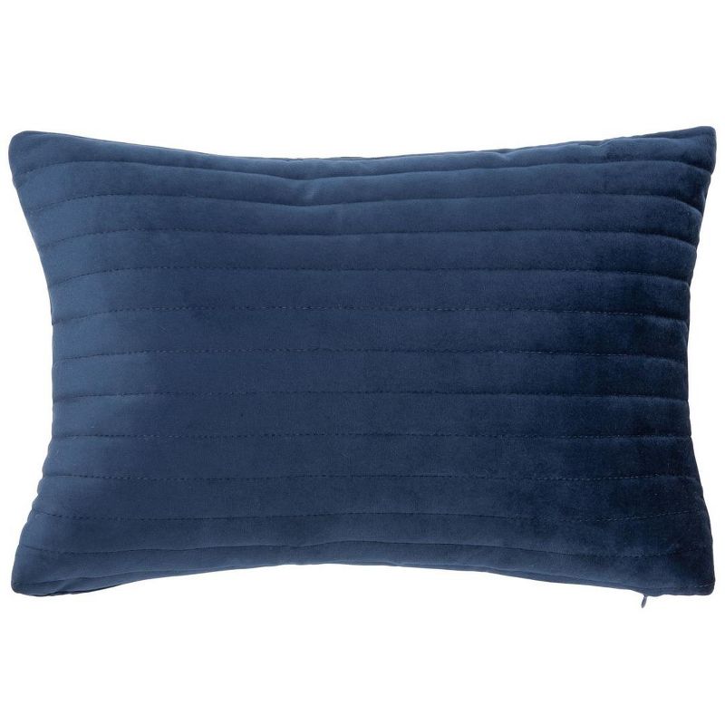 Darza Pillow - Dark Blue - 12" x 20" - Safavieh ., 1 of 5