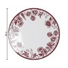 Trendables Plastic Disposable Plate Set 8" Dessert Plates & 10" Dinner Christmas Plates Burgundy Plate Vine Floral Disposable Wedding Plate Set - 2 of 4