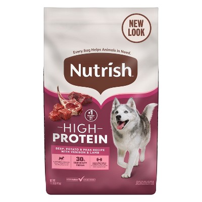 Nutrish High Protein Real Beef, Potato & Peas Flavor Recipe with Venison and Lamb Dry Dog Food