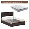 Bed Frame with Storage Drawers & Charging Station, Industrial Metal Platform Bed with Riveted Headboard, No Box Spring Needed - 3 of 4