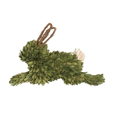 Transpac Twig and Wood Curl Jumping Easter Bunny Wreath Home Decorations Easter