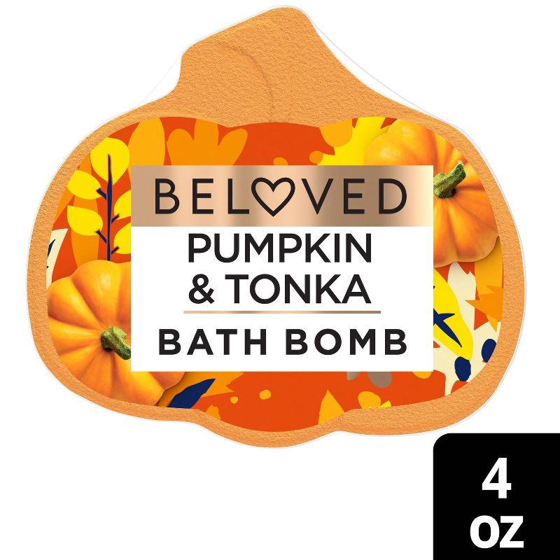 Beloved Pumpkin &#38; Tonka Foaming Bath Bomb - 4oz, 1 of 7