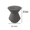 Decorative Garden Conner Table,18.1" H Modern Heavy Duty Patio Sturdy Faux Terrazzo Accent Table Side Table Plant Table for Indoor Outdoor - 4 of 4