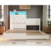 LED Frame with 53.2" Storage Headboard,USB Ports,No Box Spring Needed - 3 of 4