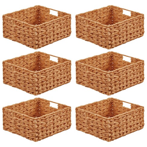 13 x 13 wicker storage bins