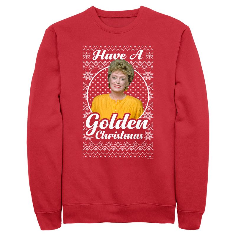 Men's The Golden Girls Ugly Christmas Blanche Portrait Sweatshirt, 1 of 5