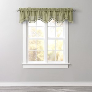 BrylaneHome BH Studio Sheer Voile Layered Valance - 1 of 3