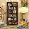 Aheaplus 6-Tier Corner Book Shelves, Freestanding Bookcase Storage Shelving - 3 of 4