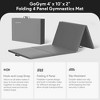 BalanceFrom Fitness GoGym 4' x 10' x 2" Folding Exercise Gym Mat for Yoga, Aerobics, Pilates, Martial Arts, and Full Body Workouts, Gray (2 Pack) - 4 of 4