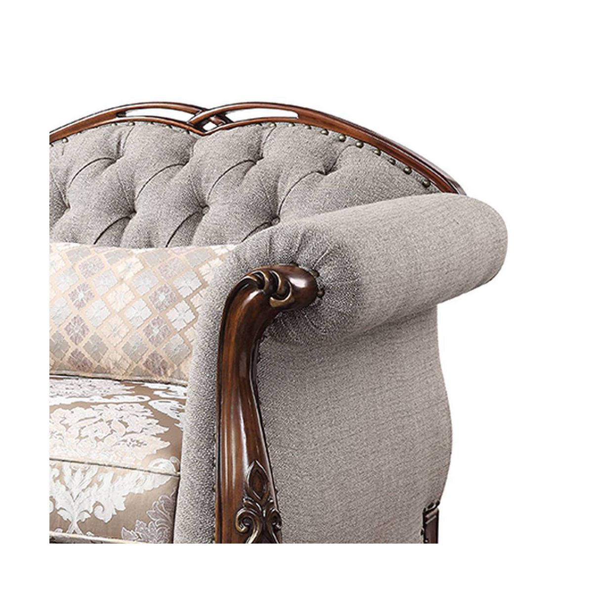 48" Miyeon Fabric Chair Cherry - Acme Furniture - thumbnail 5