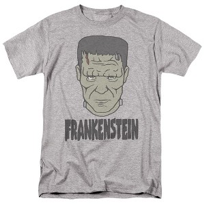 Universal Monsters Frankenstein Adult T Shirt, Athletic Heather - 1 of 4