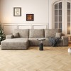 Whisen Convertible Sleeper Sofa Bed, Plush Corduroy Fabric, Back Support with Pillow - 2 of 4