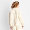 Women's Contrast Stitch Denim Chore Coat - Future Collective Cream - 2 of 3