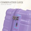 KWPZQEB 3 Piece Luggage Set Carry on Suitcase with ABS+PC hardshell, Spinner Wheels & TSA Lock (20"/24"/28") - 4 of 4