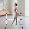 NAYSAYE 4FT Ballet Barre Freestanding Adjustable Double Bar for Home Dance Practice, White, 48"*30"*46" - 2 of 4