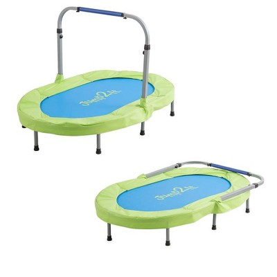 HearthSong Jump2It Fold 'n Store Indoor Trampoline with Adjustable Folding Handle for Kids