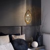 LNC Grouse 1-Lights 5.5" Modern Luxury Teardrop Integrated LED Crystal Teardrop Mini Pendant Lightss, Gold and White - 4 of 4