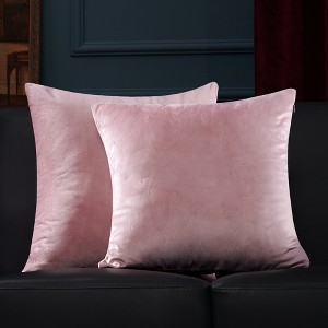 Deconovo Velvet Throw Pillow Covers, 2-Pack – Cover Only, Soft Feel - 1 of 4