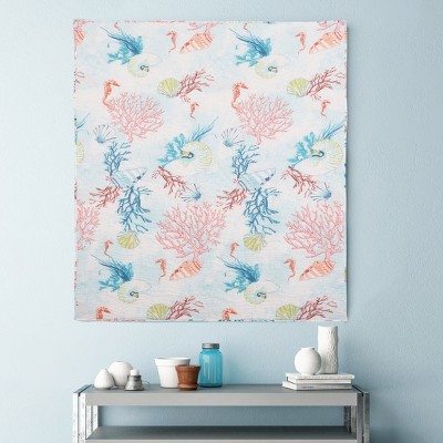 Sarasota Coastal Multicolor Quilted Reversible Throw Blanket