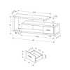 TV Stand for TVs up to 60" Dark Taupe - EveryRoom: Contemporary Art Deco, Open Shelving, Storage Drawer - 4 of 4