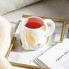Pinky Up Penny Dog Mug, Ceramic Tea Mug, Tea Tumbler Cup, Dog Lover Gifts, Puppy Inspired Tea Cup, Gold Accents, 16oz - 2 of 4