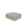 PAGED 35" Chenille Wooden Ottoman, Modern Sectional Sofa Footstool Module with High-density Sponge, Vanity Chair for Living Room, Bedroom - 4 of 4