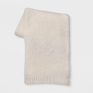 Shine Chenille Throw Blanket Neutral - Project 62