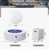 42 inch Outdoor Round Fire Pit Table Propane for Outside Patio with Tank Cover - 3 of 4