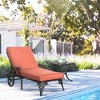 Outsunny Aluminum Adjustable Chaise Lounge Chair, Folding 4-Position Patio Recliner, Wheels, Armrests, Side Table, Cushion - 3 of 4