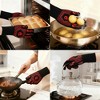 REGALWOVEN Silicone Polycotton Inner Heat Resistant Oven Mitts 2 Pcs 12.6x5inch - 2 of 4