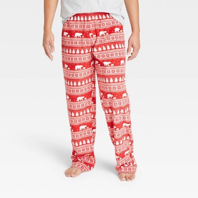 Men's Tall Holiday Fairisle Matching Family Pajama Pants - Wondershop™ Red MT