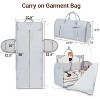 Stylish Convertible Carry On Garment Bag for Women, PU Leather Duffle with Shoe Compartment & Toiletry Pocket - 2 of 4