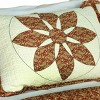 Slickblue Full/Queen 3PC Cotton Quilt Set — 10 Unique Designs, Vermicelli Quilted with 2 Shams - 3 of 4