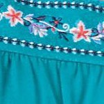 pretty turquoise multi embroidery