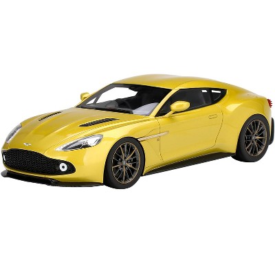 Aston Martin Vanquish Zagato Cosmopolitan Yellow Metallic 1/18 Model Car by Top Speed