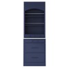 YOOCOZZ 83.7" H Kitchen Pantry, 2-Piece Freestanding Tall Hutch, Faux Marble Top, 5 Drawers, Adjustable Shelf - Blue - 2 of 4