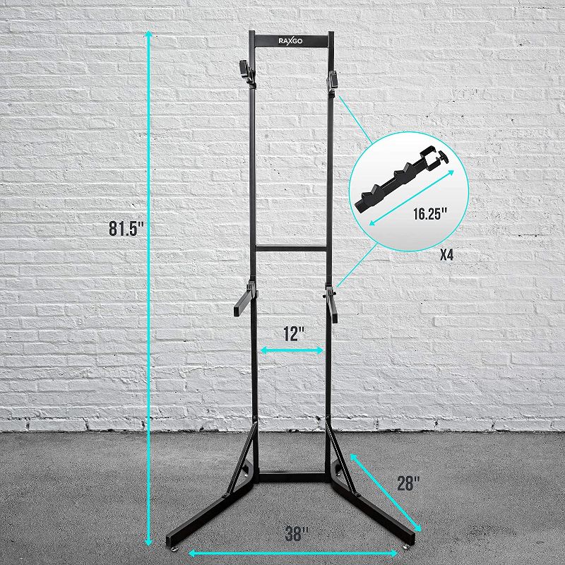 RaxGo Freestanding 4 Bike Rack, Bicycle Garage Storage Vertical Stand, 5 of 7