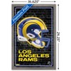 Trends International NFL Los Angeles Rams - Neon Helmet 23 Framed Wall Poster Prints - 3 of 4