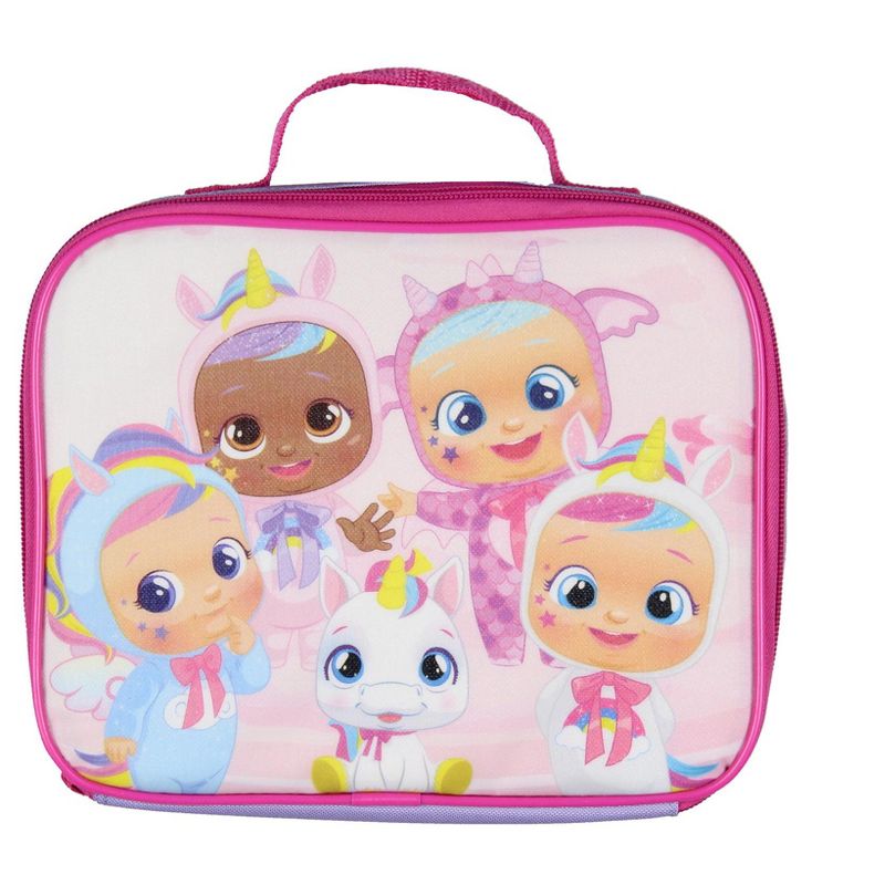 Cry Babies Magic Tears Characters Unicorn 3 PC Backpack Lunchbox Pencil Pouch Pink, 5 of 7