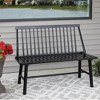 Jack Post 4 Feet Durable Classic Indonesian Hardwood Farmhouse Bench Accommodate Up To 2 People for Patio, Backyard, Garden and Porch, Black - 2 of 4