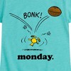 Girls' - Peanuts - Woodstock Monday Football Bonk Fitted Short Sleeve Graphic T-Shirt - 2 of 4
