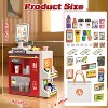 Skirfy 47 Pieces Cash Register Toys with Storage Bag, Coffee Machine, Food Accessories, Scanners,Red - 4 of 4