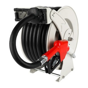 Mojgar Retractable Fuel Hose Reel, 3/4 in × 66 ft Rubber Hose Heavy Duty Steel Auto Rewind - 1 of 4