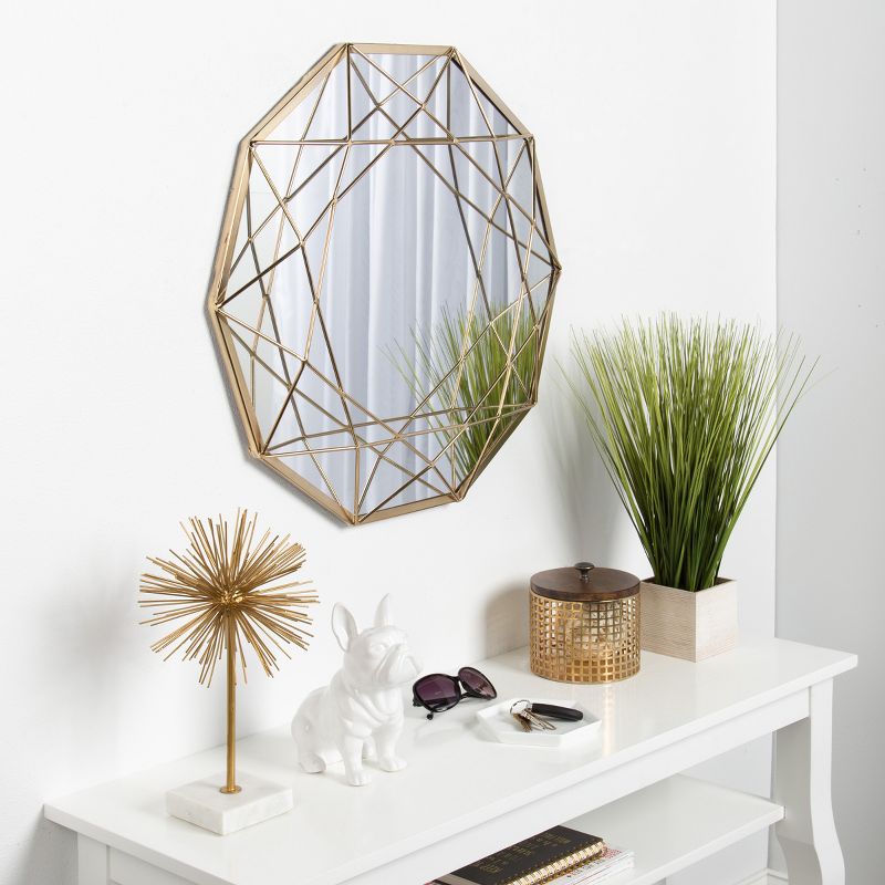25&#34; x 25&#34; Keyleigh Metal Accent Wall Mirror Gold - Kate and Laurel, 5 of 6