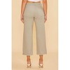 Women's Plus High Rise Stretch Button Up Cropped Wide Leg Denim Jeans - AnnieWear - 2 of 3